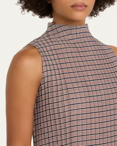Issey Miyake Folded Pleats Striped Sleeveless Midi Dress | Thumbnail 5 Issey Miyake Folded Pleats Striped Sleeveless Midi Dress | Thumbnail 5