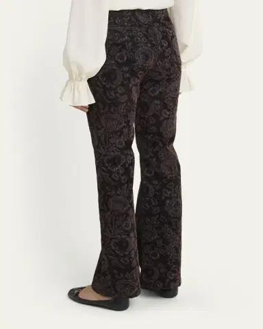 Chloé Floral Flocked Bootcut Jeans | Thumbnail 3