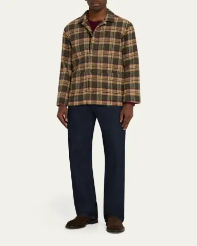 Anderson & Sheppard Men's Woollen Tartan Overshirt | Thumbnail 2 Anderson & Sheppard Men's Woollen Tartan Overshirt | Thumbnail 2