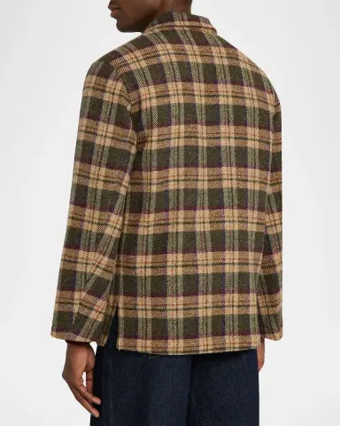 Anderson & Sheppard Men's Woollen Tartan Overshirt | Thumbnail 7 Anderson & Sheppard Men's Woollen Tartan Overshirt | Thumbnail 7