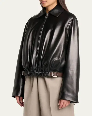 Loewe Buckle Leather Balloon Jacket | Thumbnail 4 Loewe Buckle Leather Balloon Jacket | Thumbnail 4