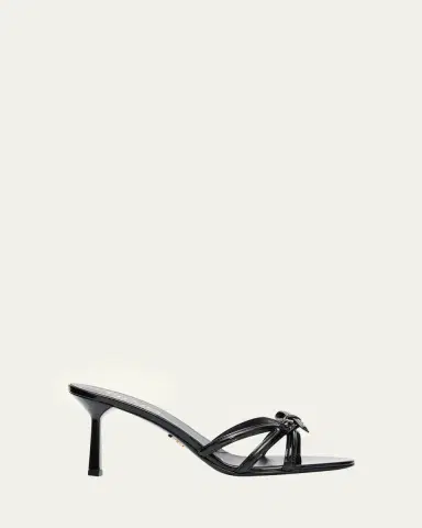 Prada 75mm Vernice Leather Mule Sandals | Thumbnail 4