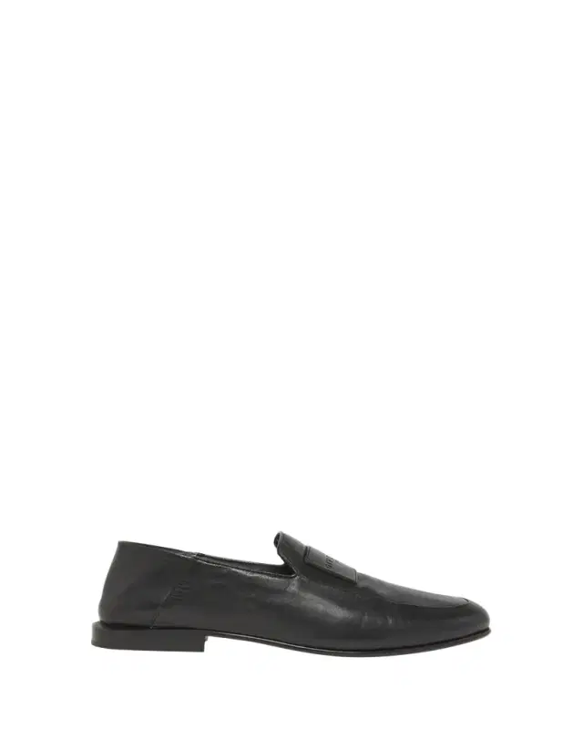 Men's Label Leather Foldable Loafers