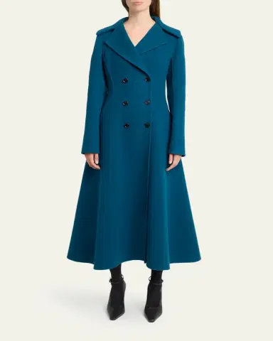 Alaïa Double-Breasted Wool Long Princess Coat | Thumbnail 2 Alaïa Double-Breasted Wool Long Princess Coat | Thumbnail 2