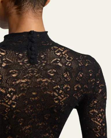 Gabriela Hearst Anya Crochet Long-Sleeve Maxi Dress | Thumbnail 5