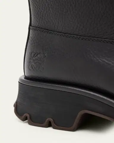Loewe Men's Bobby Leather Calf-High Boots with Cut-Out Handles | Thumbnail 3