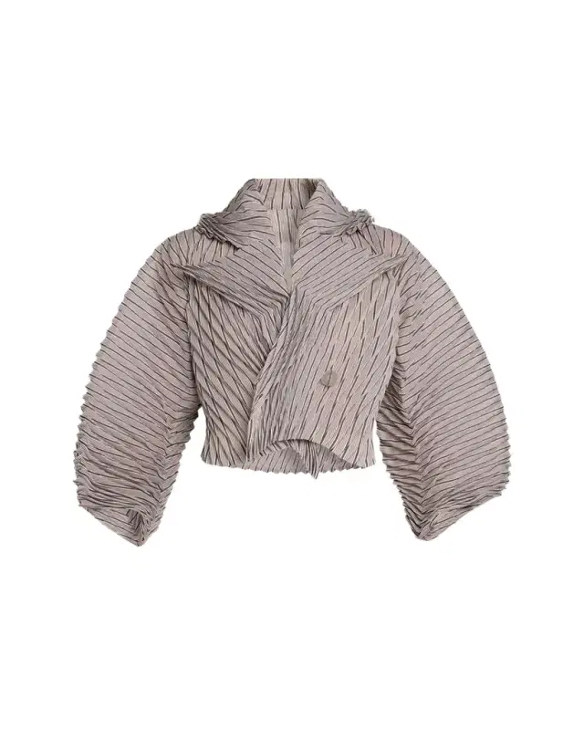 Stripes Sculpted Crop Jacket