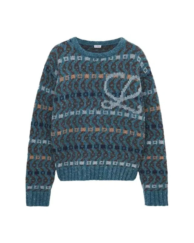 Men's L-Monogram Intarsia Knit Crewneck Sweater