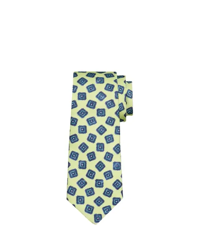 Men's Square Medallion Silk Tie