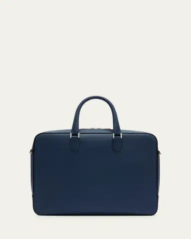 Valextra Men's Avietta Top-Handle Calfskin Briefcase with Zip Pocket | Thumbnail 5 Valextra Men's Avietta Top-Handle Calfskin Briefcase with Zip Pocket | Thumbnail 5