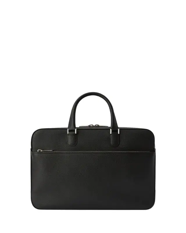 Men's Avietta Top-Handle Calfskin Briefcase with Zip Pocket
