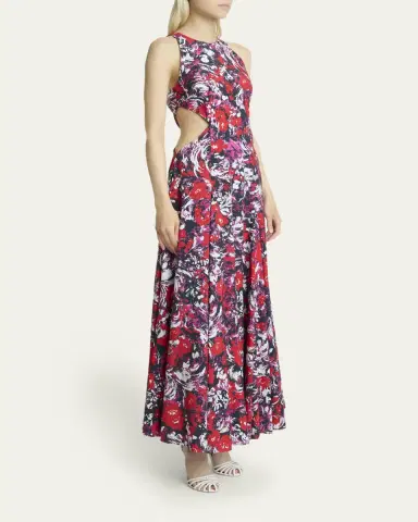 Givenchy Floral-Print Cutout Sleeveless Maxi Dress | Thumbnail 4 Givenchy Floral-Print Cutout Sleeveless Maxi Dress | Thumbnail 4
