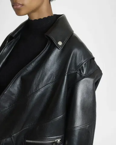 Givenchy Upside Down Leather Moto Jacket | Thumbnail 9