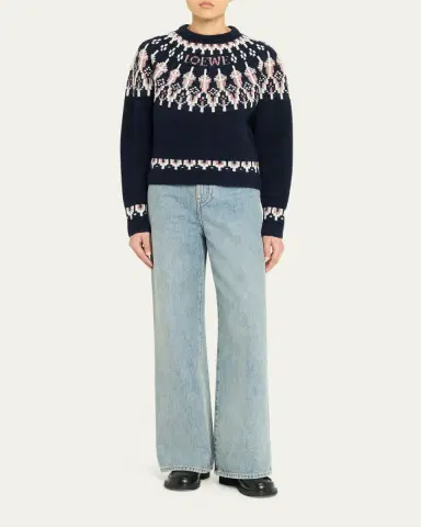 Loewe Wool-Blend Fair Isle Sweater | Thumbnail 2 Loewe Wool-Blend Fair Isle Sweater | Thumbnail 2