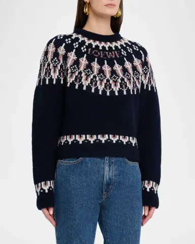 Loewe Wool-Blend Fair Isle Sweater | Thumbnail 12 Loewe Wool-Blend Fair Isle Sweater | Thumbnail 12