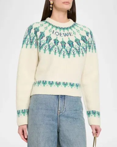 Loewe Wool-Blend Fair Isle Sweater | Thumbnail 8 Loewe Wool-Blend Fair Isle Sweater | Thumbnail 8