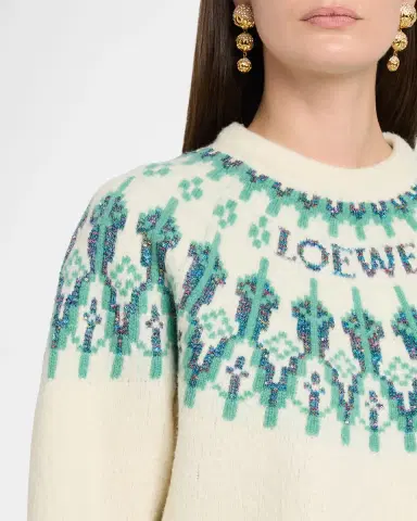 Loewe Wool-Blend Fair Isle Sweater | Thumbnail 9 Loewe Wool-Blend Fair Isle Sweater | Thumbnail 9