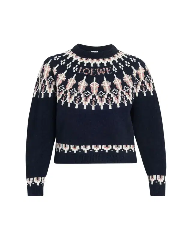 Wool-Blend Fair Isle Sweater