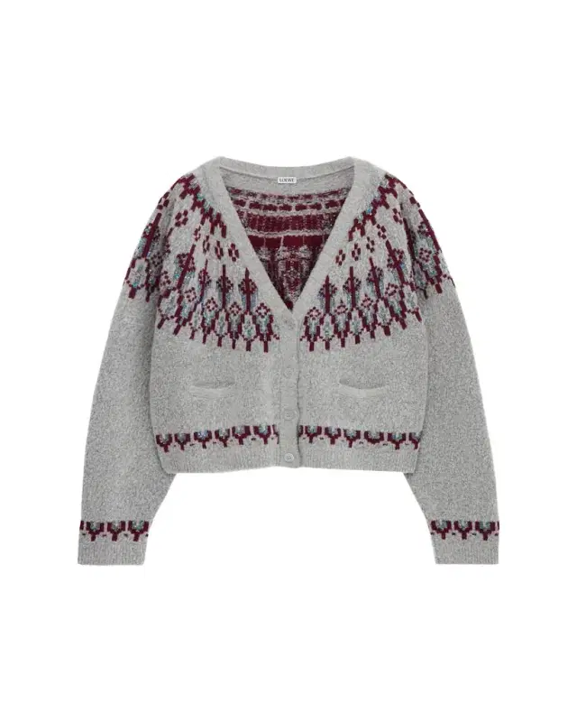 Fair Isle Wool V-Neck Cardigan
