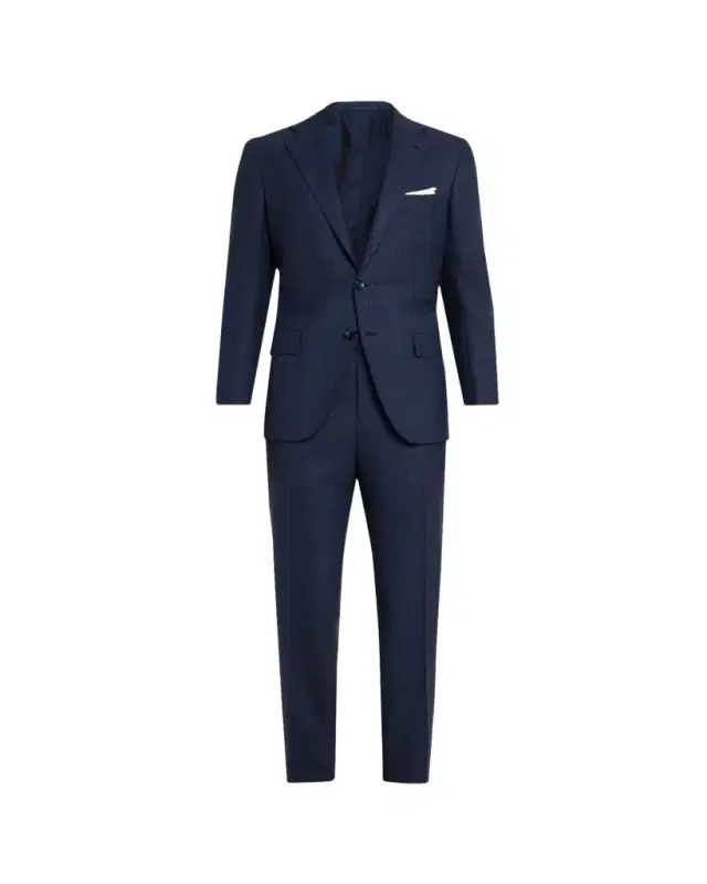 Men's Wool Tonal Plaid Single-Breasted Suit