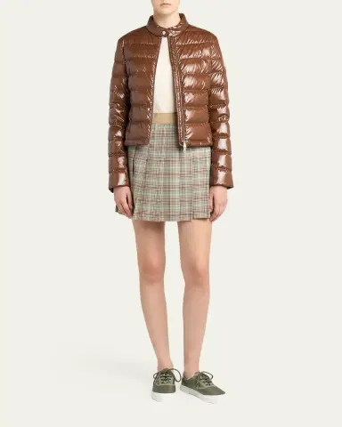 Moncler Pleated Plaid Mini Skirt | Thumbnail 2