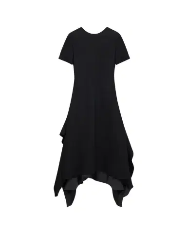 Loewe Short-Sleeve Asymmetric-Hem Midi Dress | Thumbnail 1 Loewe Short-Sleeve Asymmetric-Hem Midi Dress | Thumbnail 1