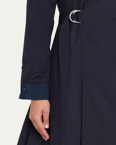 Loewe Long-Sleeve Handkerchief Midi Wrap Shirtdress | Thumbnail 5 Loewe Long-Sleeve Handkerchief Midi Wrap Shirtdress | Thumbnail 5