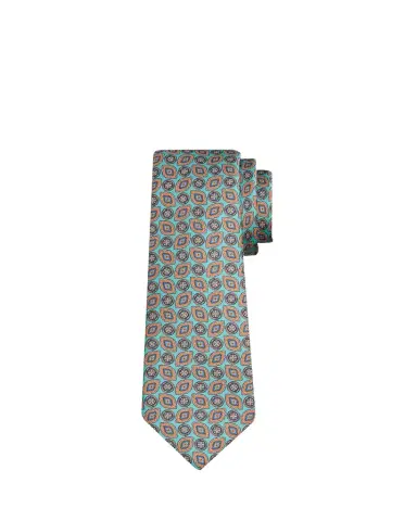 Kiton Men's Medallion Silk 7-Fold Tie | Thumbnail 1 Kiton Men's Medallion Silk 7-Fold Tie | Thumbnail 1