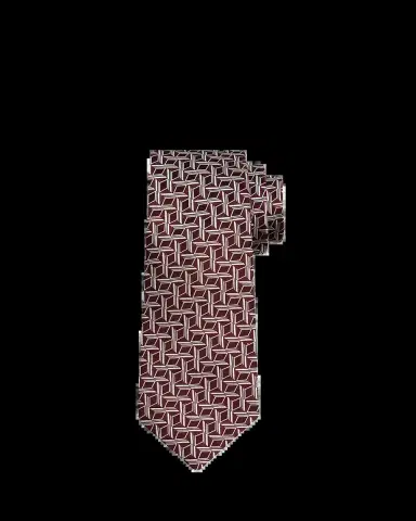 Kiton Men's Geometric Jacquard Silk 7-Fold Tie | Thumbnail 2 Kiton Men's Geometric Jacquard Silk 7-Fold Tie | Thumbnail 2