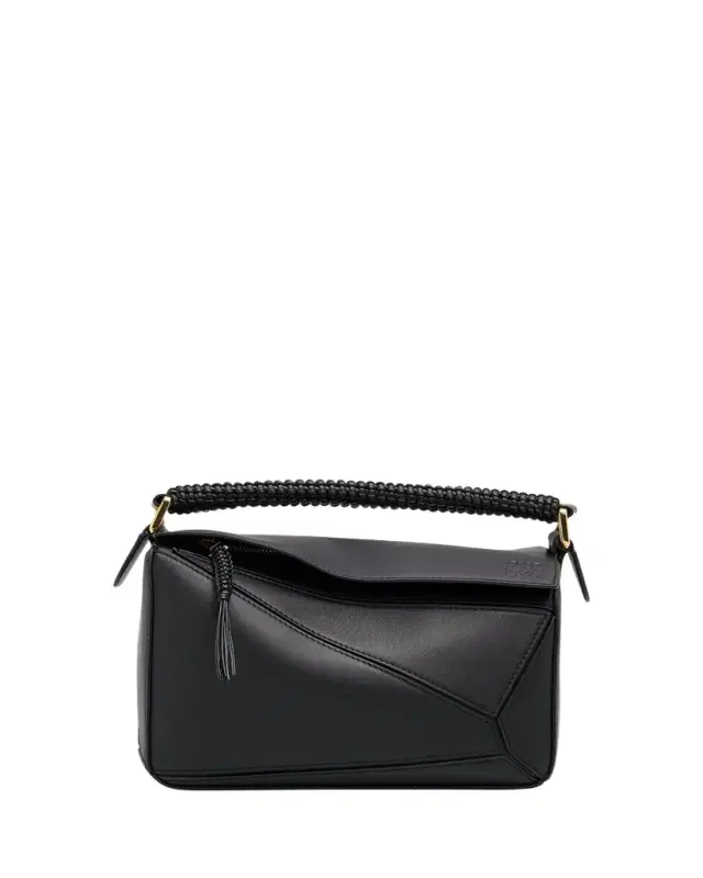 Loewe Puzzle Small Woven Top-Handle Bag in Leather