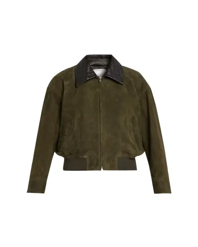 Suede Leather Blouson Jacket