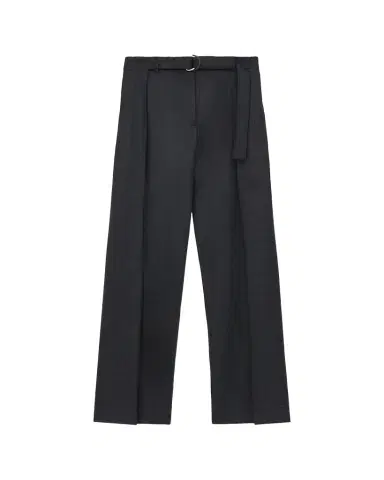 Loewe Belted Wool Cotton Trousers | Thumbnail 1 Loewe Belted Wool Cotton Trousers | Thumbnail 1