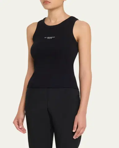 Givenchy Logo Ribbed Tank Top | Thumbnail 4 Givenchy Logo Ribbed Tank Top | Thumbnail 4