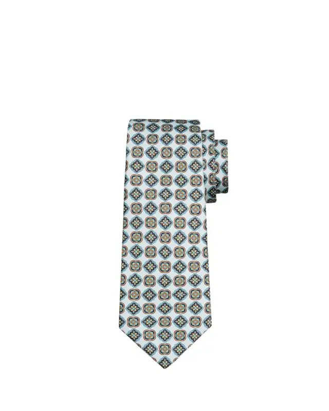 Kiton Men's Intricate Medallion Silk Tie