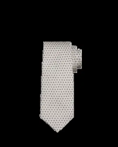 Kiton Men's Micro-Geometric Silk 7-Fold Tie | Thumbnail 2 Kiton Men's Micro-Geometric Silk 7-Fold Tie | Thumbnail 2