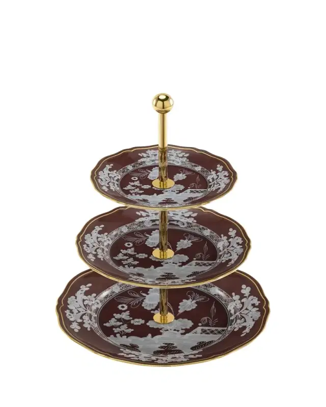GINORI 1735 Oriente Italiano Castagna 3-Tier Stand