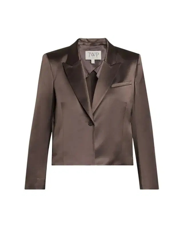 TWP Sawyer Satin Single-Breasted Blazer
