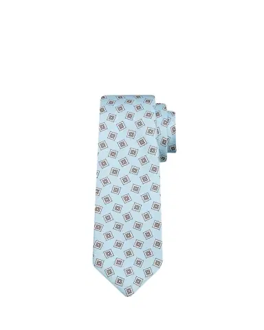 Kiton Men's Square Medallion Silk 7-Fold Tie | Thumbnail 1 Kiton Men's Square Medallion Silk 7-Fold Tie | Thumbnail 1