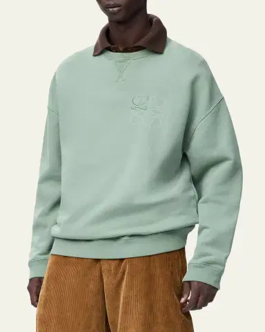 Loewe Men's Print-Embroidered Anagram Sweatshirt | Thumbnail 3