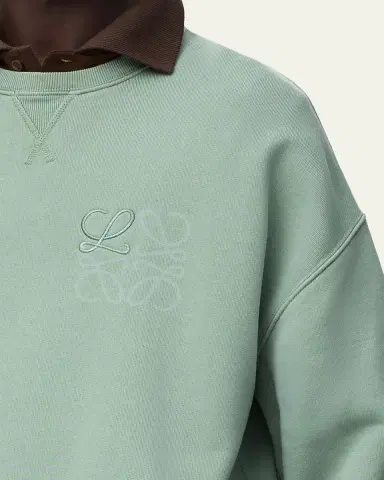 Loewe Men's Print-Embroidered Anagram Sweatshirt | Thumbnail 4