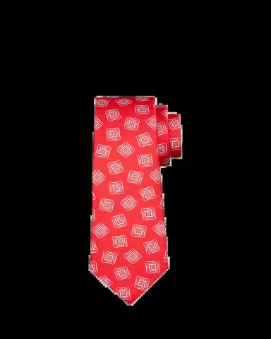 Kiton Men's Geometric Square-Print Silk 7-Fold Tie | Thumbnail 2 Kiton Men's Geometric Square-Print Silk 7-Fold Tie | Thumbnail 2