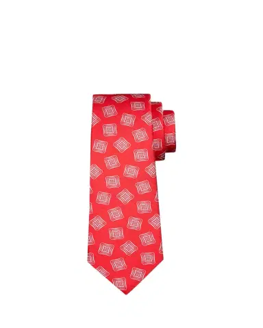Kiton Men's Geometric Square-Print Silk 7-Fold Tie | Thumbnail 1 Kiton Men's Geometric Square-Print Silk 7-Fold Tie | Thumbnail 1