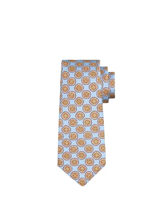 Men's Medallion Silk 7-Fold Tie