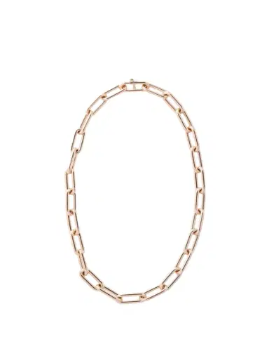 SIDNEY GARBER 18K Yellow Gold Elliptic Link Necklace with Peridot Clasp, 18"L | Thumbnail 1 SIDNEY GARBER 18K Yellow Gold Elliptic Link Necklace with Peridot Clasp, 18"L | Thumbnail 1