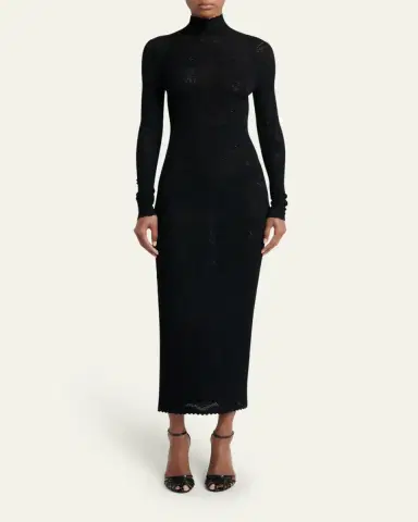 Givenchy Fitted Open Back Floral Knit Dress | Thumbnail 2 Givenchy Fitted Open Back Floral Knit Dress | Thumbnail 2