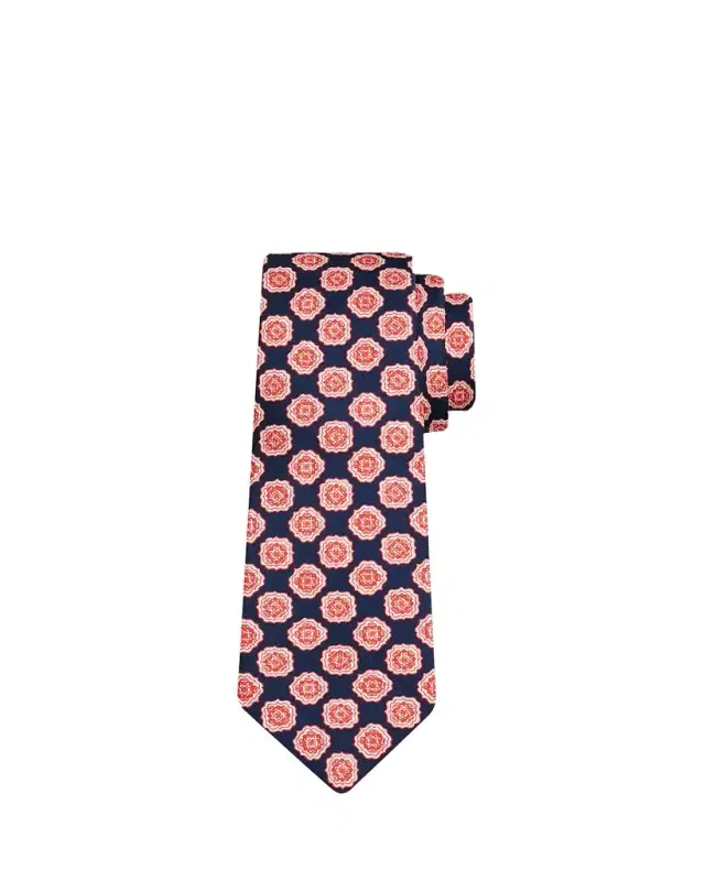 Men's Medallion Silk 7-Fold Tie