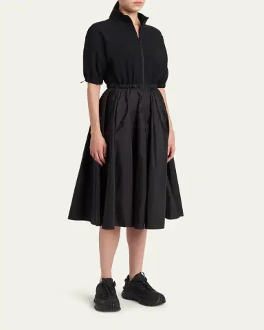 Moncler A-Line Combo Dress | Thumbnail 4 Moncler A-Line Combo Dress | Thumbnail 4