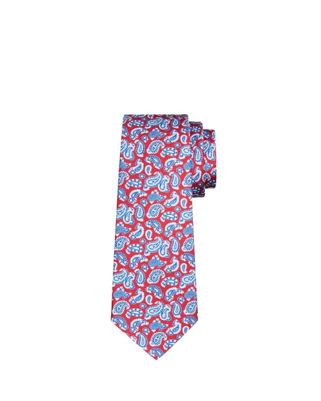 Men's Paisley-Print Silk 7-Fold Tie