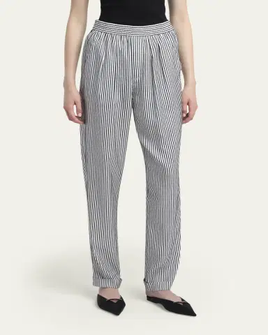 Tom Ford Striped Silk Straight-Leg Pull-On Pajama Pants | Thumbnail 4 Tom Ford Striped Silk Straight-Leg Pull-On Pajama Pants | Thumbnail 4