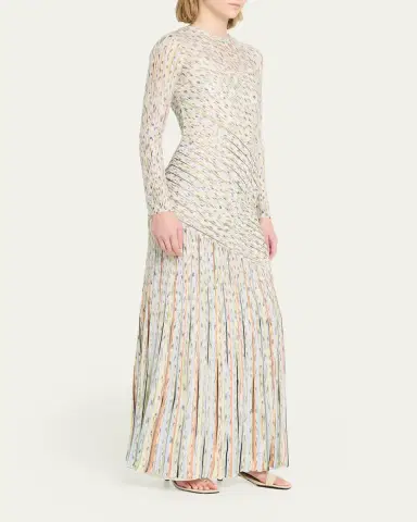Missoni Draped Striped Sequined Maxi Dress | Thumbnail 4 Missoni Draped Striped Sequined Maxi Dress | Thumbnail 4